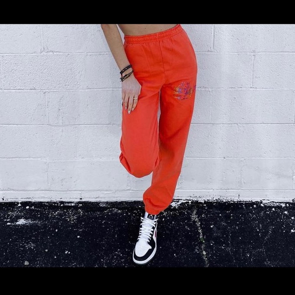 Boys Lie Large Orange Sweatpants